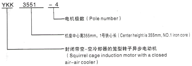 YKK系列(H355-1000)高压YR5004-4三相异步电机西安泰富西玛电机型号说明